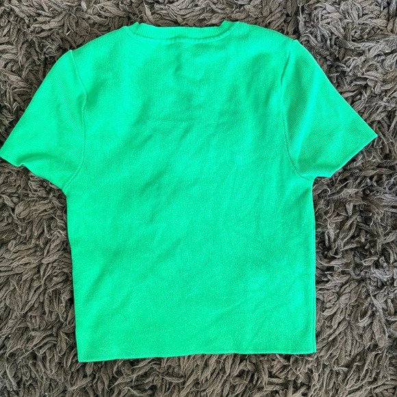 Zara 2 piece green knit cardigan sweater set size medium - Picture 12 of 16